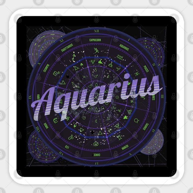 Aquarius Zodiac Astrology Sticker by Aurora X